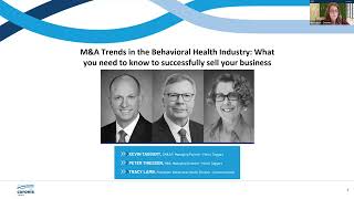 MampA Trends in the Behavioral Health Industry  A Coronis Health Webinar [upl. by Arihsat]