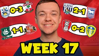 MY CHAMPIONSHIP WEEK 17 SCORE PREDICTIONS [upl. by Antoinetta]