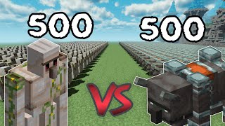 500 Ravagers Vs 500 Iron Golems  Minecraft [upl. by Benco]