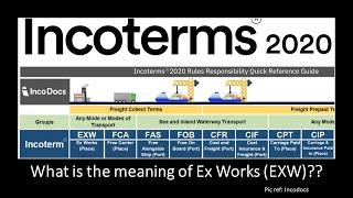 What is the meaning of Ex Works EXW in Incoterms 2020 Masters oral exam question [upl. by Nedda945]