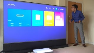 Vividstorm Motorized FloorRising ALR Screen Ideal for 4K UST Projector [upl. by Reldnahc]