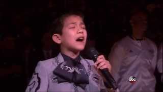 national anthem by Sebastien De La Cruz boy with the golden voice nba playoffs game 3 61113 [upl. by Joycelin]