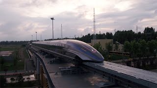 Worlds first 600 kmh highspeed maglev train rolls off assembly line [upl. by Elfont]