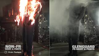 Non FR Shirt amp Pants vs FR Work Wear  Flash Fire Testing [upl. by Arraek]