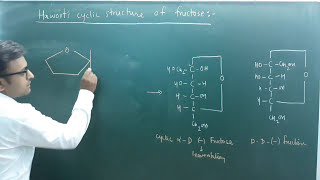 Class 12 chemistry Biomolecules Hawort cyclic structure of fructose [upl. by Siraved]