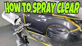 Car Painting How to Spray Clearcoat [upl. by Ainad]