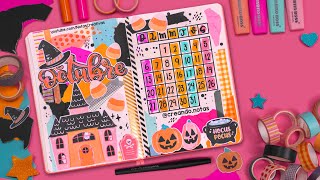 Cómo hacer tu CALENDARIO DE OCTUBRE  bulletjournal halloween octubre october calendar [upl. by Hezekiah]