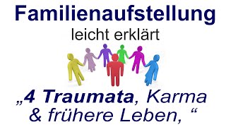 Familienaufstellung einfach erklärt quot4 Traumata Karma amp frühere Lebenquot [upl. by Gaw289]