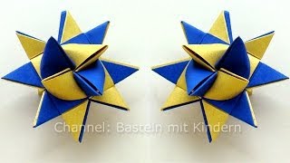 Sterne basteln Fröbelstern  Basteln Weihnachten  Fröbelsterne Anleitung  Origami [upl. by Tekla]