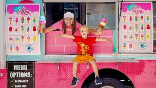 Chris and Niki explore Moms ice cream truck and other funny stories for kids [upl. by Embry]