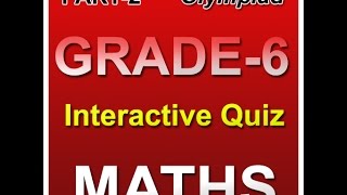 Math Olympiad Grade 6 Interactive Quiz [upl. by Seif]