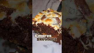 make these EASY s’mores brownies this summer 😋 shorts [upl. by Cavuoto]