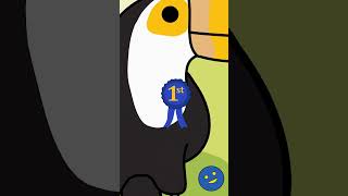 Toucan Song Short  Fun Dancing Bird Song for Kids  Smiley Rhymes [upl. by Adamski]