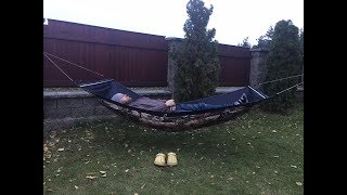 Modding a down sleeping bag into a underquilt for a bridge hammock [upl. by Ynwat]