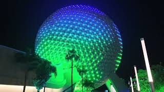 5 Hours Epcot Ball at Night w Colorful Lights  Happy Music Fun Summer Songs Walt Disney World FL [upl. by Anitap]