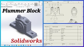 Student Makes Plummer Block  SOLIDWORKS  CAD [upl. by Nna566]