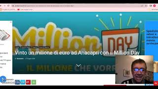 Million Day VINTO UN MILIONE di Euro e adesso GIOCA CON ME la NUOVA CINQUINA Chiamami al 3408007000 [upl. by Lluj]