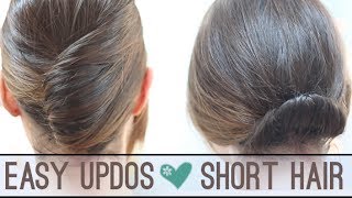 Easy updos for short hair [upl. by Aivilys524]