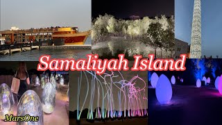 Eye Catching Colourful Light Art Installations  Samaliyah Island 🏝️ Manar AD  teamLab  Yas Bay [upl. by Kery]