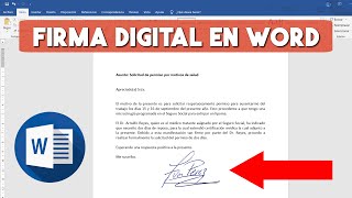 Como insertar una firma digital en Word [upl. by Madalena2]