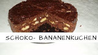 Vegane Rohkost Schoko Bananen Kuchen  einfach  lecker [upl. by Arta]