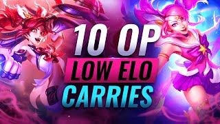 10 Most OP LOW ELO Carries for Season 12  League of Legends Patch 1124b [upl. by Dragon]