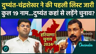 Haryana Election 2024 BJP से पहले JP List जारी Dhushyant Chautala कहां से लड़ेगे  वनइंडिया हिंदी [upl. by Monaco]