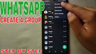 ✅ How To Create A Group On WhatsApp 🔴 [upl. by Joanne]