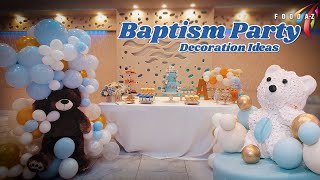 baptism decoration ideas 095  birthday table decoration ideas  christening decorations ideas [upl. by Einahpehs58]