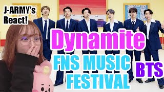 BTS quotDynamitequot FNS 歌謡祭 2020リアクション！FNS MUSIC FESTIVAL 2020 JARMY Reaction [upl. by Razec]