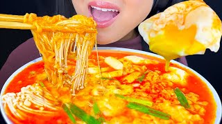 ASMR CHEESY SPICY NOODLES amp SOFT BOIL EGGS EATING SOUNDS ASMR Phan [upl. by Sevy774]