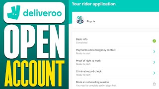 How To Open Deliveroo Rider Account In 2024 [upl. by Eiznil509]