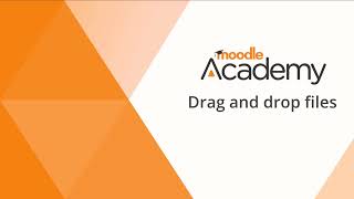 Drag and drop files in Moodle [upl. by Eerhs]