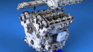 GM 2014 36L twinturbo V6 Build Animation [upl. by Angeline660]