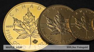 Goldmünze Maple Leaf Kanada [upl. by Ecinereb]