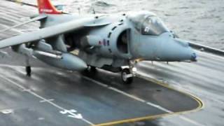 HMS Ark Royal  Last Ever Harrier GR9 Launches November 2010 [upl. by Irmine]