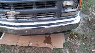 9698 Chevy CK pickup coolant leak step 1  finding the leak [upl. by Ahsoem14]