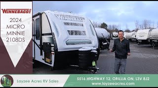 2024 Winnebago Micro Minnie 2108DS  Going to Put Hair on your Chest  Layzee Acres RV Sales [upl. by Inkster972]