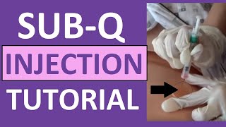 How to Give a Subq Subcutaneous Injection Shot [upl. by Iatnohs]