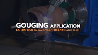 Thermacut® FHTEX® plasma torch  plasma gouging application [upl. by Ahsetel790]