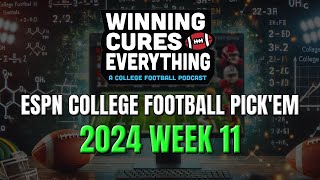 ESPN College Football Pickem Week 11 Picks Against the Spread [upl. by Gareri]