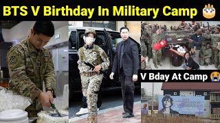 BTS V Birthday In Military Camp 🎂😭  Live From Taheyung Military Camp 🔴 [upl. by Haidebez]