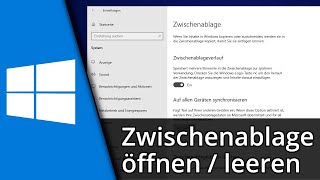 Windows 10 Zwischenablage öffnen leeren und mit Verlauf arbeiten ✅ Tutorial [upl. by Platas]