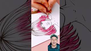 LUKIS RAMBUT YANG BENER DAN SALAH⁉️ drawing hairsketch hairart art draw anime sketch [upl. by Afesoj]