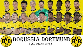 BORUSSIA DORTMUND SQUAD SEASON 202324  Borussia Dortmund  Bundesliga 2324 [upl. by Maisey680]