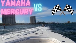 MERCURY 300 VERADO Vs YAMAHA 300 Outboards  BOAT RACE [upl. by Durwyn]