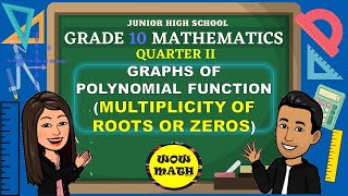 MULTIPLICITY OF ROOTS OR ZEROS OF THE GRAPH OF POLYNOMIAL FUNCTION  GRADE 10 MATHEMATICS Q2 [upl. by Marrissa]