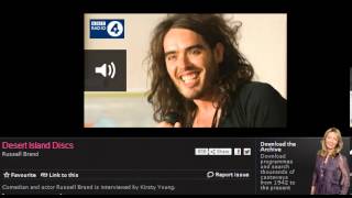 Russell Brand Desert Island Discs BBC Radio [upl. by Joline490]