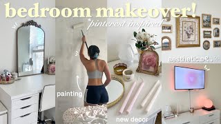 AESTHETIC BEDROOM MAKEOVER🎀🤍 pinterest inspired [upl. by Armillda24]