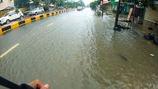 Check All Culvert Drain While Raining  Unclogging Culvert Drain Flood Rain [upl. by Nadnarb]